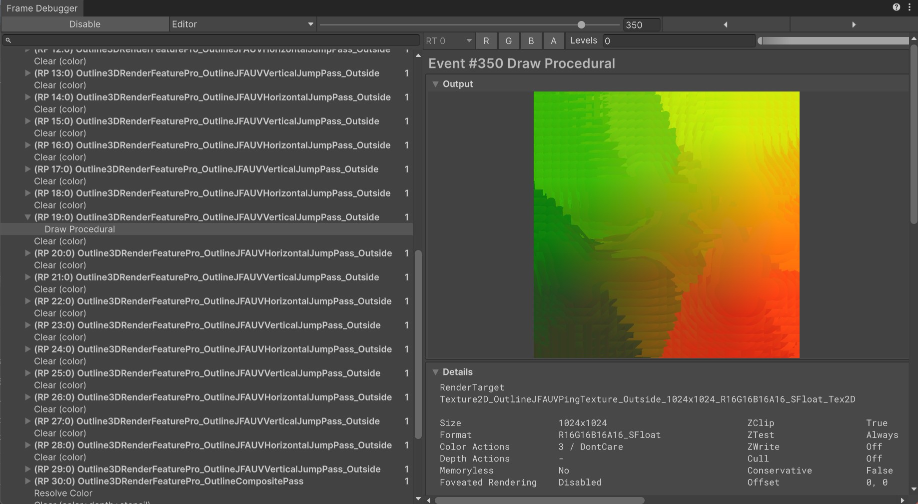 JFA Ping Texture Frame Debugger
